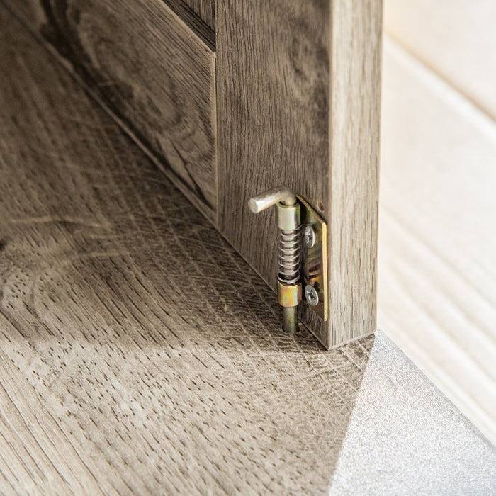 Pawhut Cage Pour Chien En Bois Avec Fenetres Multi-usage Portes Verrouillables Base Surelevee Pour Chiens De Petite Et Moyenne Taille Gris