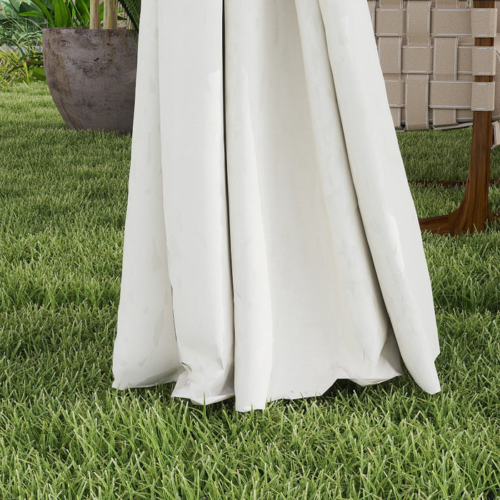 Outsunny Gazebo De Terrasse 10 x 13 pi Avec Rideaux, Blanc Creme