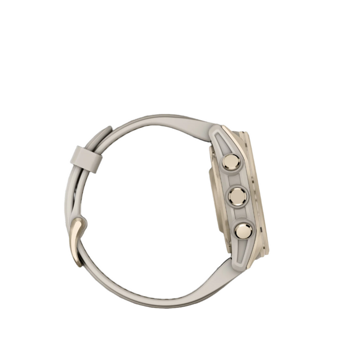  Soft Gold With Fog Gray/dark Sandstone Silicone Band