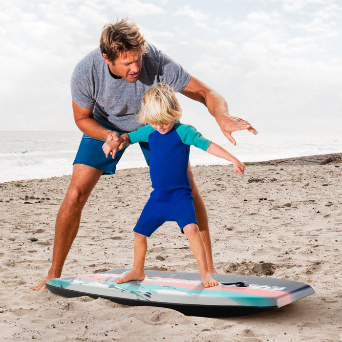 Costway 41\" Body Board Leger Avec Eps Core Xpe Deck Hdpe Fond Croissant Tail Multi-couleur
