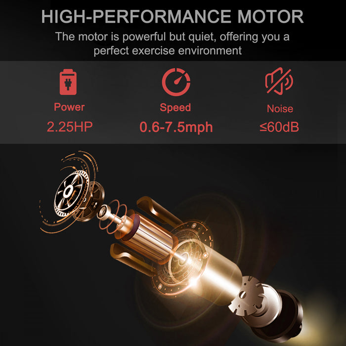 Machine De Course Electrique De Marque Superfit De 2,28 Cv Tapis De Course Avec Haut-parleur Bluetooth Controle Via Une Application