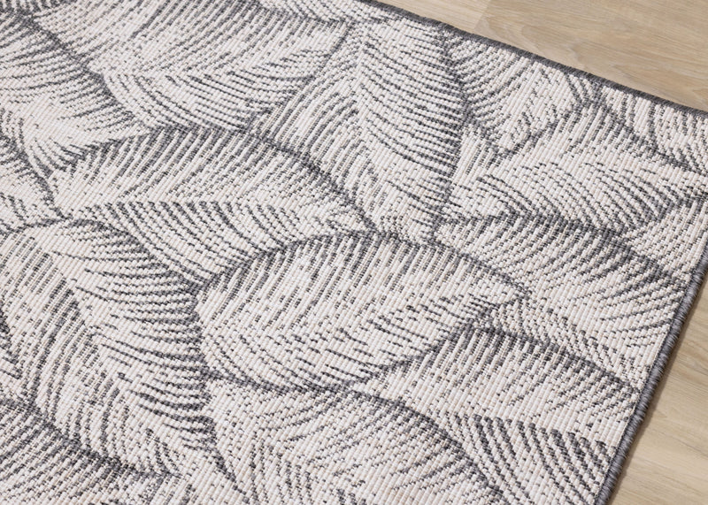 Carpette Brooke à motif de feuilles pour l'extérieur - 7 pi 10 po x 11 pi 2 po