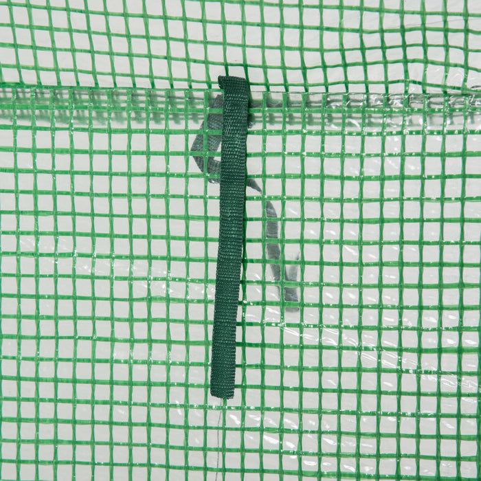 Outsunny Serre De Jardin Avec Cadre En Acier, 40\"l X 20\"l X 59\"h, Maison Chaude Pour Plantes De Tomates, Maison Chaude Avec Porte Enroulable, Housse En Plastique, Vert