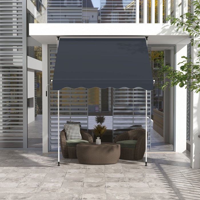 Outsunny 6.6'x5' Abri Solaire Retractable Manuel, Noir