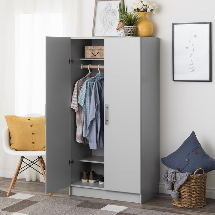 Armoire-penderie Elite - grise