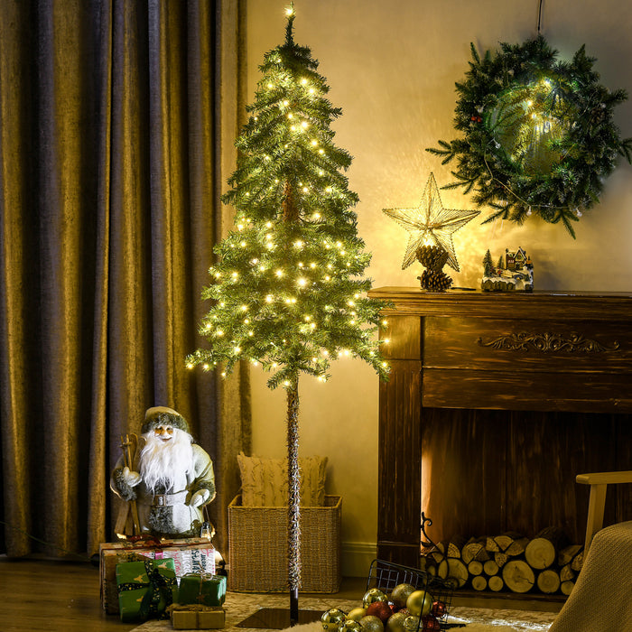 Homcom Sapin De Noel Artificiel 6' Enneige Avec Lumieres Led