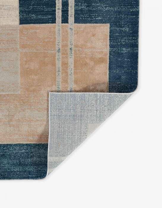 Tapis Contemporain Sorelle 5'1\" x 7'7\" en Bleu
