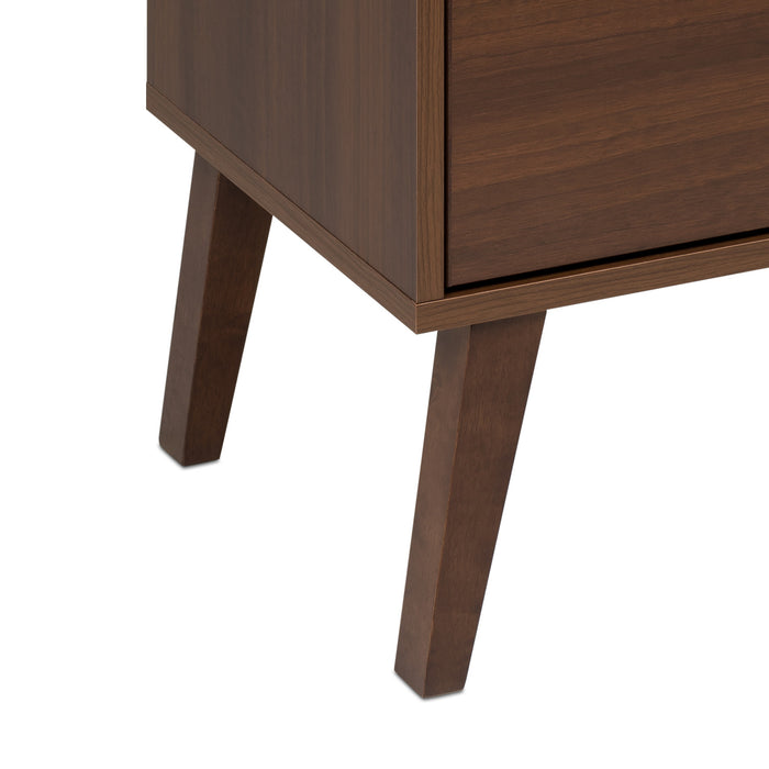 Commode verticale haute Milo à 6 tiroirs - cerisier