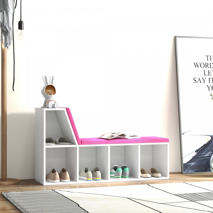 HOMCOM Bibliotheque pour enfants a 5 casiers avec etageres de rangement