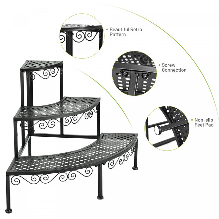Etagere Eventail A Plantes – 3 Plateaux