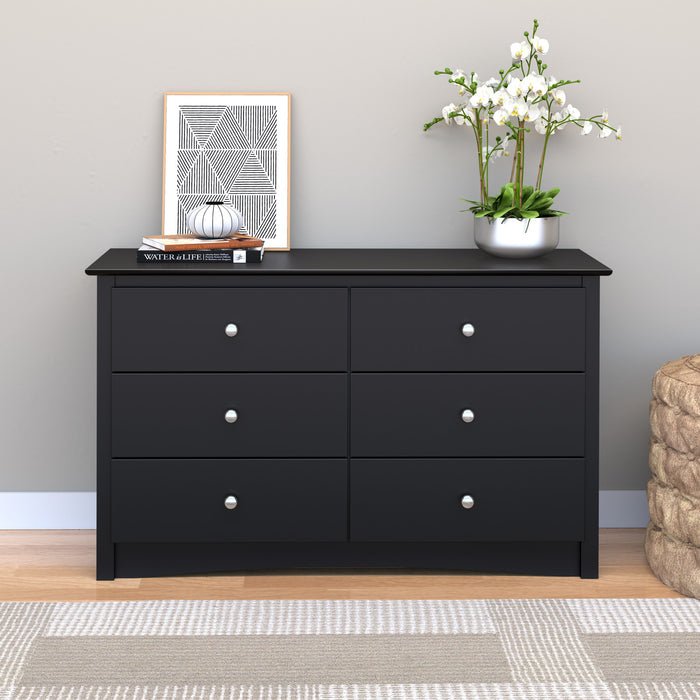 Commode Jade à 6 tiroirs pour enfants - noire