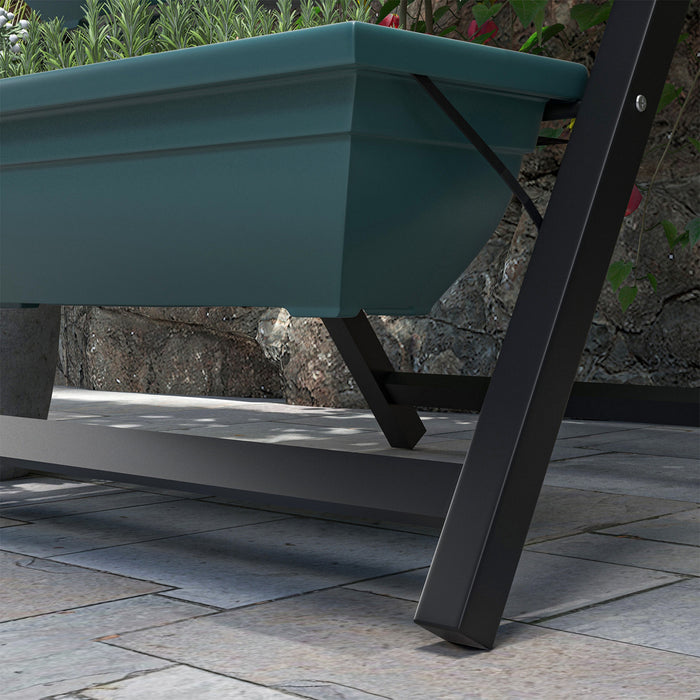 Outsunny Jardiniere Verticale Sureleve A 5 Niveaux Bac A Plantes Avec Trous De Drainage Pour Patio Balcon Exterieur Et Interieur