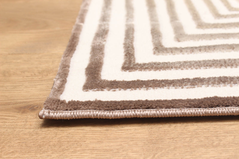 Tapis Contemporain/Moderne Ramona 5'0\" x 8'0\" en Brun clair