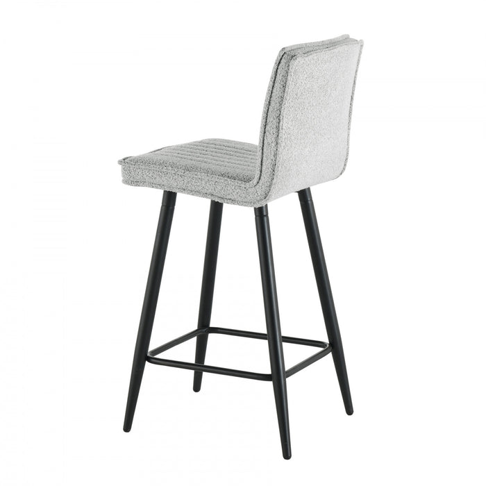Tabouret de bar Marielle rembourre gris (ens. de 2)