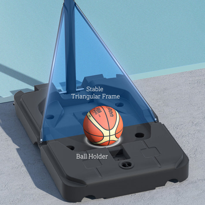 Soozier Panier De Basket-ball De 7.5-10pi Et Panneau Arriere De 43 Po