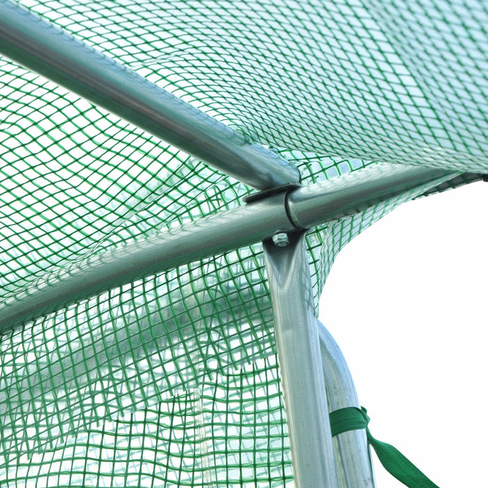 Outsunny 20'x10'x7' Robuste En Acier Renforce De Plain-pied Maison De Culture De Plantes Potageres D'exterieur A Effet De Serre