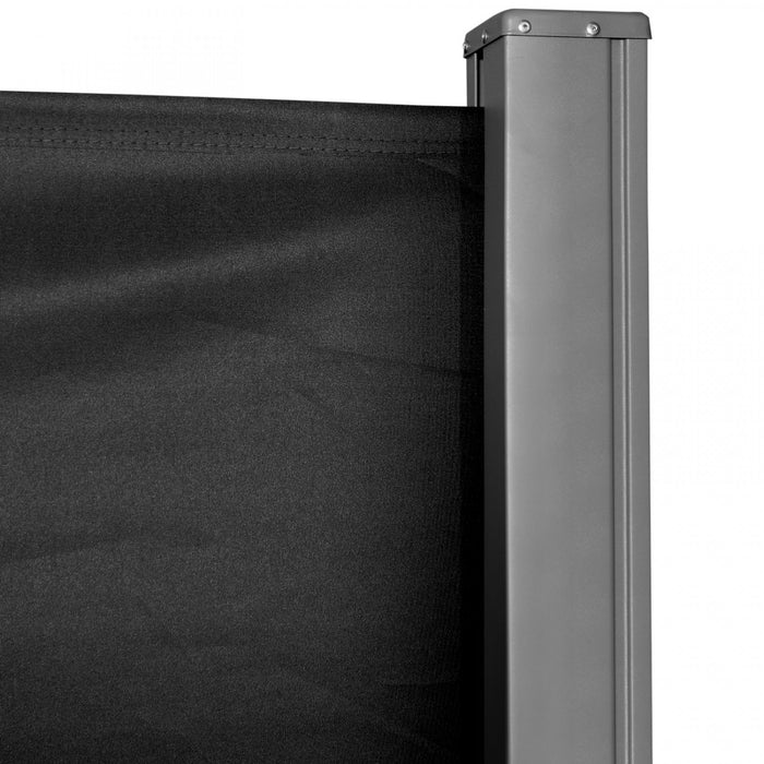 Outsunny Auvent Lateral Retractable Ecran De Confidentialite Pliable, Noir