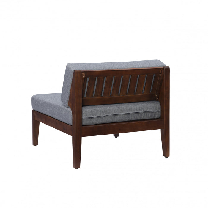 Fauteuil de terrasse Summerlyn en tissu pour l’intérieur et l’extérieur - noyer