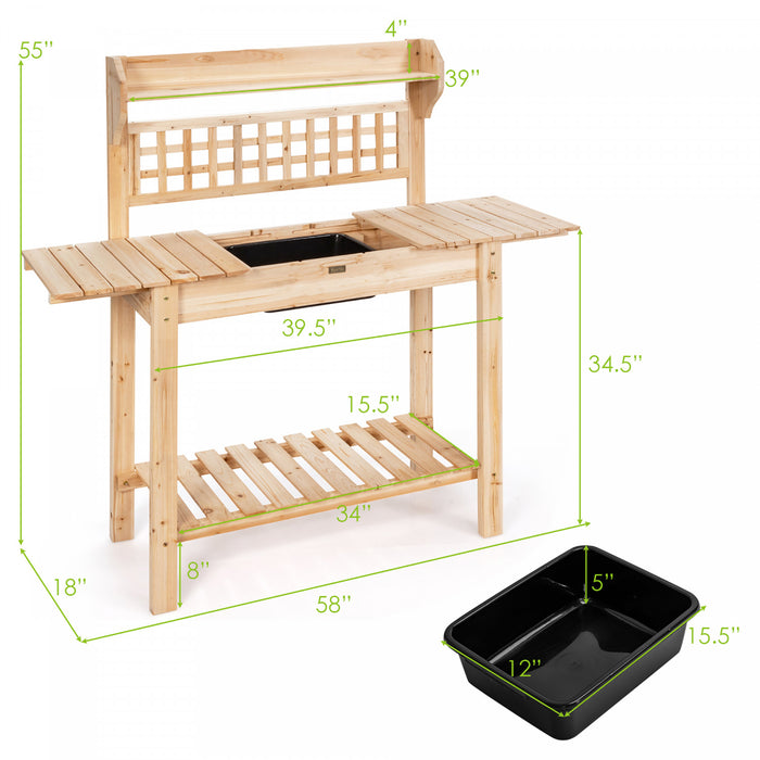 Table De Rempotage En Bois Costway