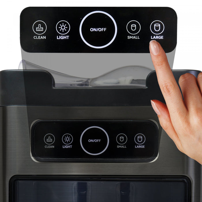 Machine a glacons a chargement frontal Kenmore, 26 lb/24 h, acier inoxydable noir