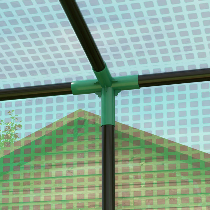 Outsunny Serre A Tomates Avec Couverture Pe Renforcee Serre A Etages