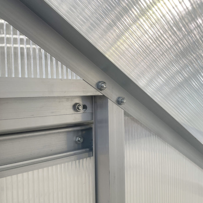 Outsunny Serre En Aluminium De 6' X 4' Avec Event De Toit Reglable, Clair