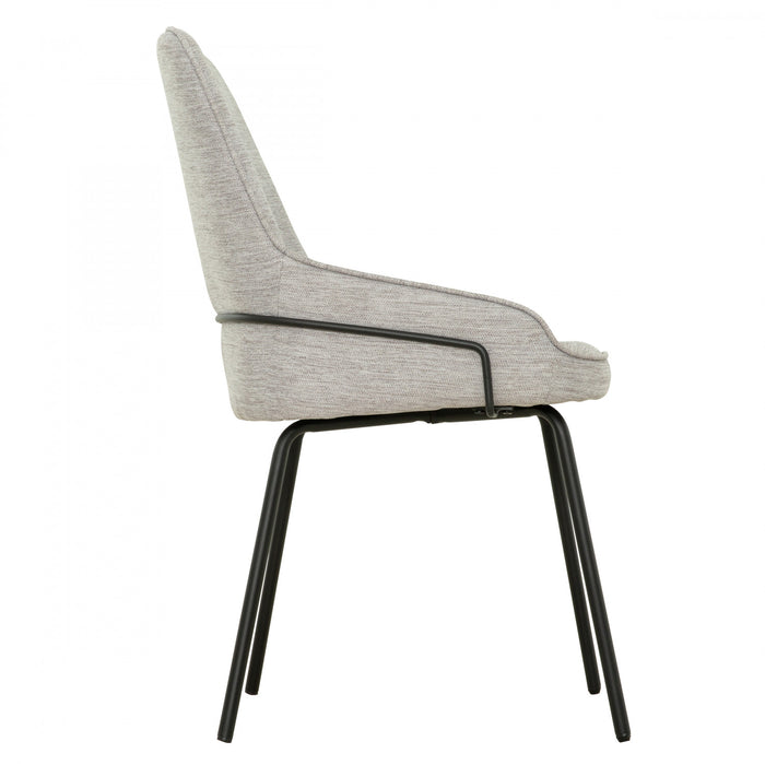 Chaise d'appoint de salle a manger Thora rembourree taupe (ens. de 2)