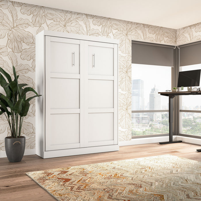 Lit double escamotable mural Pur de Bestar de 59 po - blanc