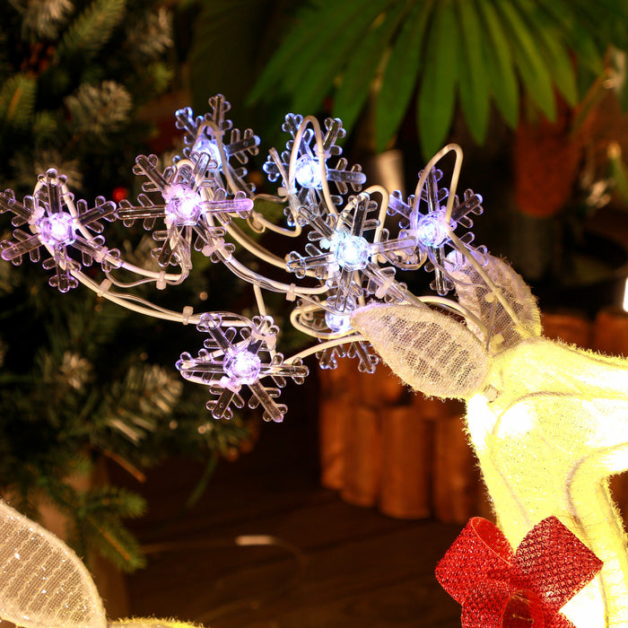 Outsunny Decoration de Noel en forme de renne lumineux avec 61 lumieres LED