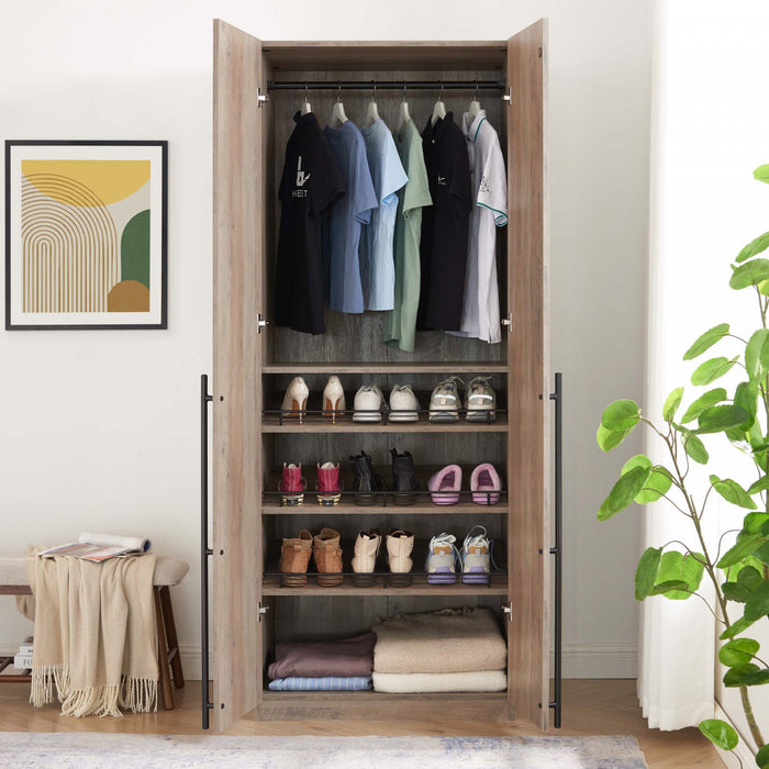 Armoire moderne Lee 32\" en gris rustique