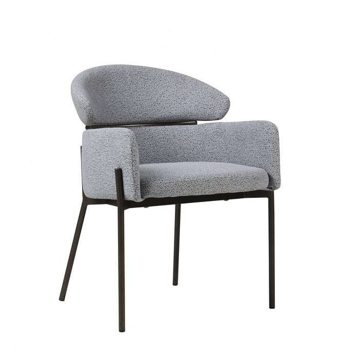 Fanny Chaises De Salle A Manger Modernes, Lot De 2, Assise Tapisee En Tissu Avec Structure Metallique, Gris
