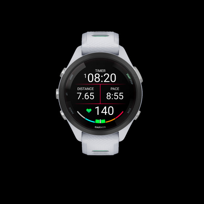 Garmin Forerunner® 265s Montre Gps Intelligente - Suivi De Fitness Avec Gps Multi-bande - Pierre Blanche