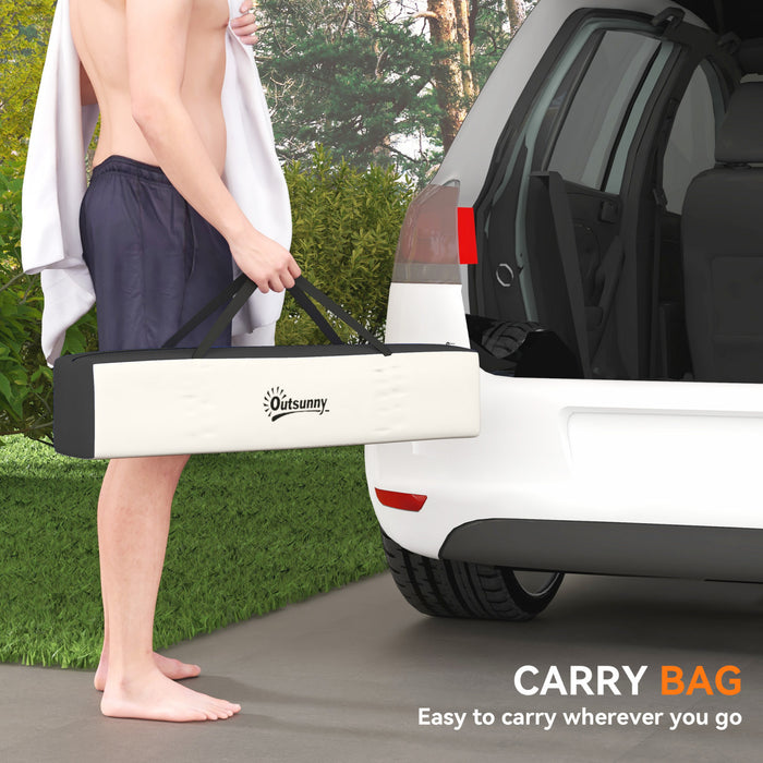 Outsunny Tente de Douche de Camping avec Sac de Douche Solaire et Sac de Transport, Noir