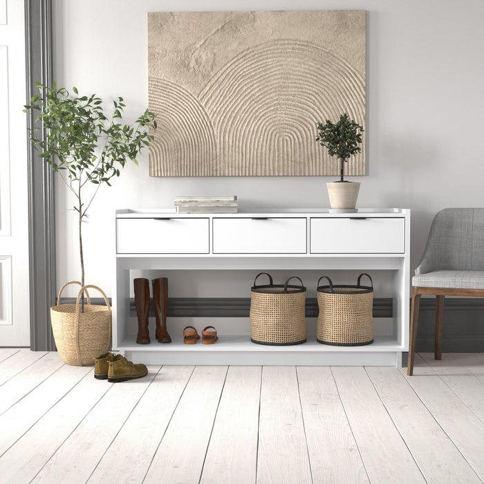Console Simply Modern de Prepac à 3 tiroirs - noire