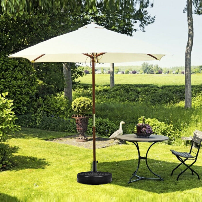 Costway Pied de parasol rond 20'' 23L rempli d'eau pour mobilier de patio auto-remplissage