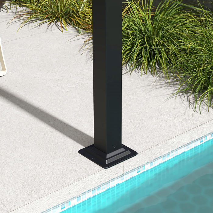 Outsunny Auvent De Pergola, Protection Uv, 2 Pieces 16 X 4 Pieds, Gris