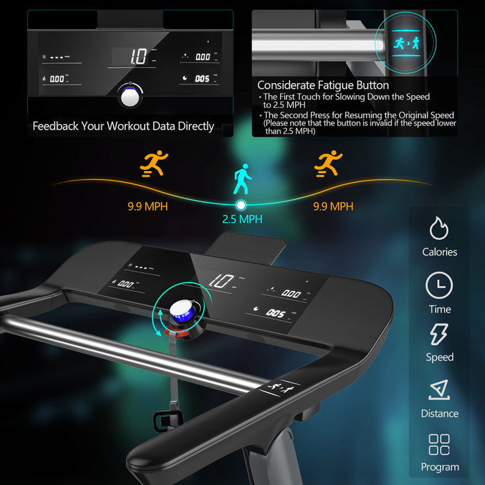 Tapis Roulant Pliant Electrique De Marque Superfit Machine De Jogging Bluetooth 10 Programmes Preregles