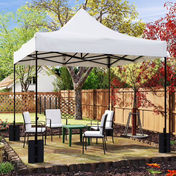 Outsunny Auvent De Remplacement Avec Sacs De Poids, 10' X 10', Blanc