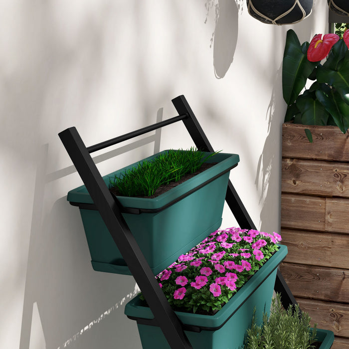 Outsunny Jardin Vertical Sureleve A 5 Niveaux Avec 5 Bacs A Plantes