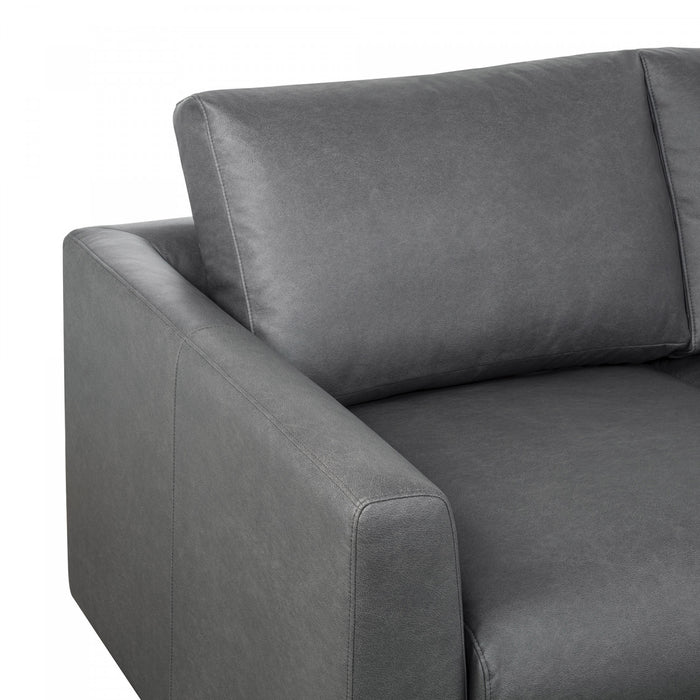 Canape Loveseat Contemporain Cleo Rembourre en Etain