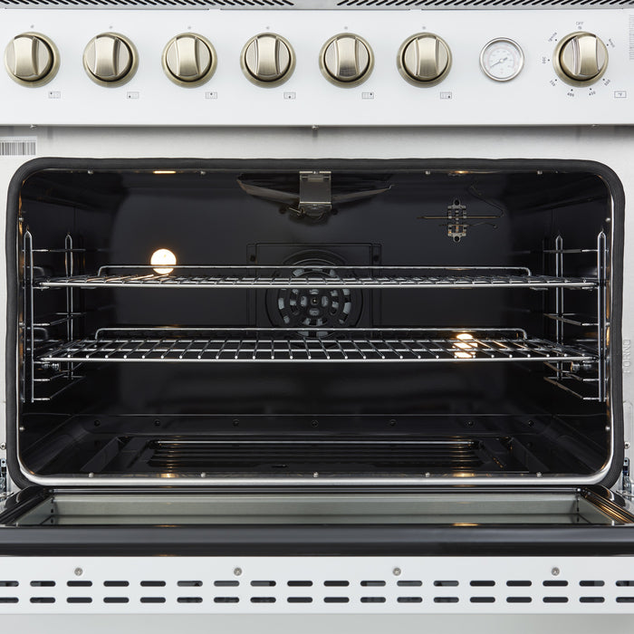 Cuisiniere a gaz Marco 36 pouces blanche, 4,32 pi³ – FFSGS6277-36WHT