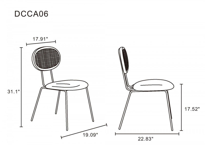 Ensemble de salle a manger moderne industriel chic Hathaway et Jardin 7 pieces en flocon d’avoine et naturel