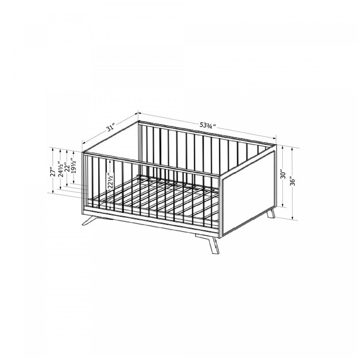  Lit de bébé Milos à hauteur réglable avec garde-corps pour lit de bambin - rose blush