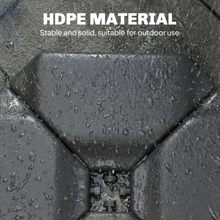 Outsunny Lot de 4 Poids pour Base de Parasol Deporte