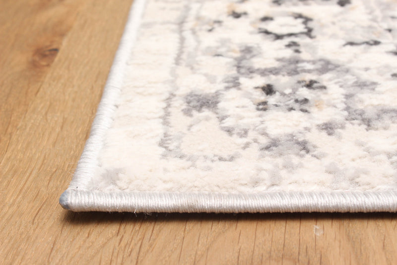 Tapis de Couloir Traditionnel Mira 2'8\" x 8'2\" en Gris