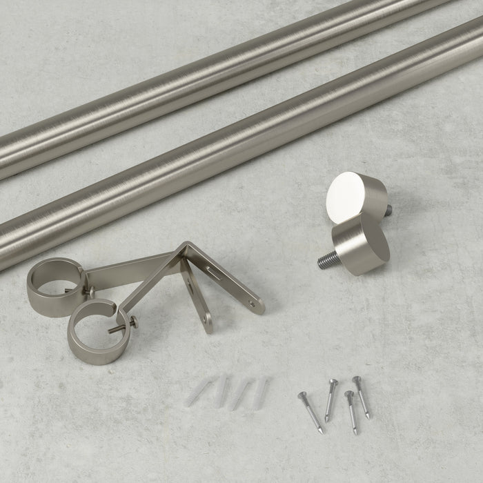  Tringle à rideaux extensible Cappa de Umbra nickel de 1 po - 120 po à 180 po