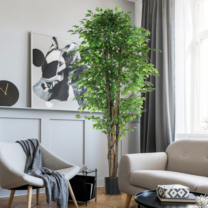 HOMCOM Arbre artificiel de 8pi, pour decoration de maison ou de bureau
