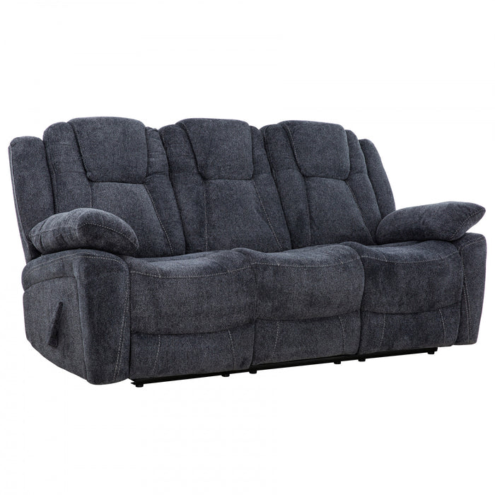 Sofa inclinable manuel Renner de 80 po rembourre avec levier - Gris fonce