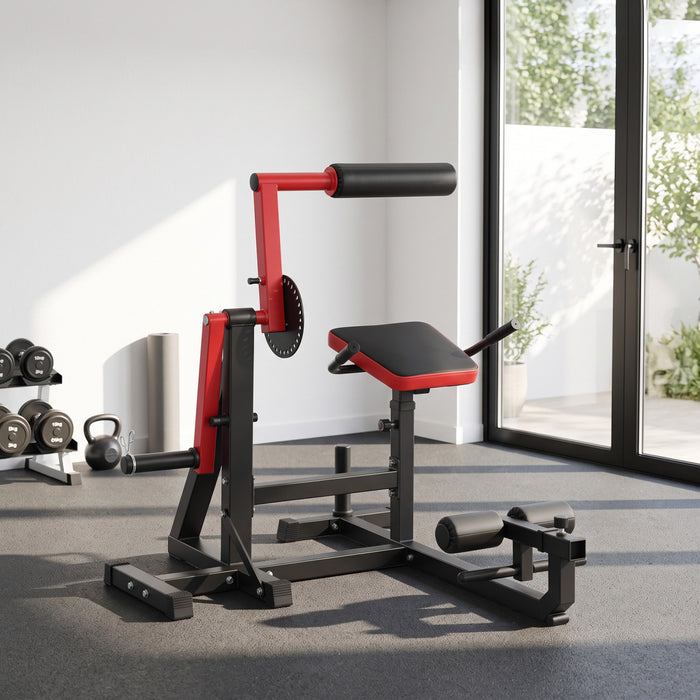 Soozier Machine 2-en-1 abdominaux et lombaires avec siege reglable, charge max. 300 kg