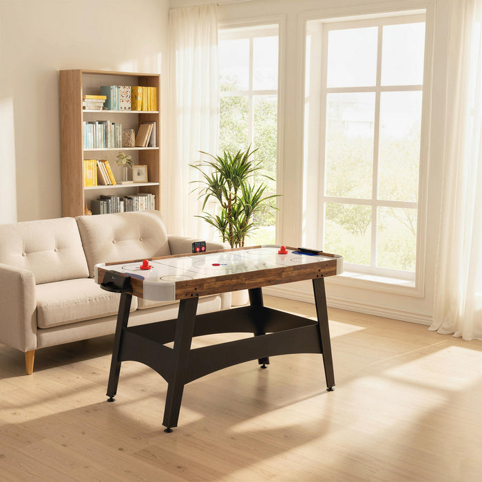 Soozier Table de hockey sur air 61\" avec tableau de score LED, palets